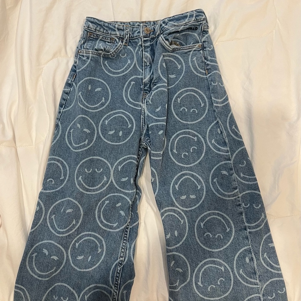 Smiley jeans Wide highrise